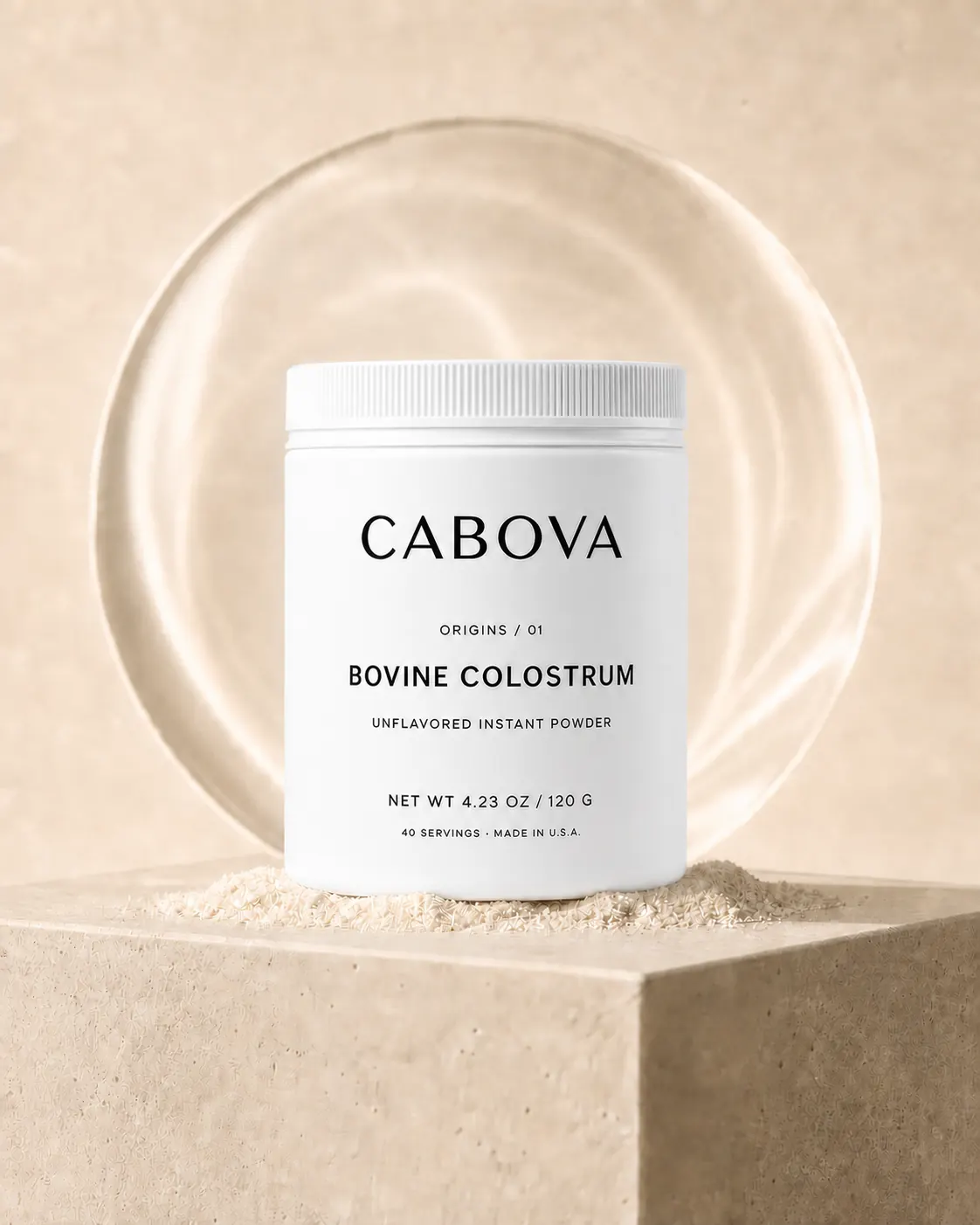 White CABOVA jar