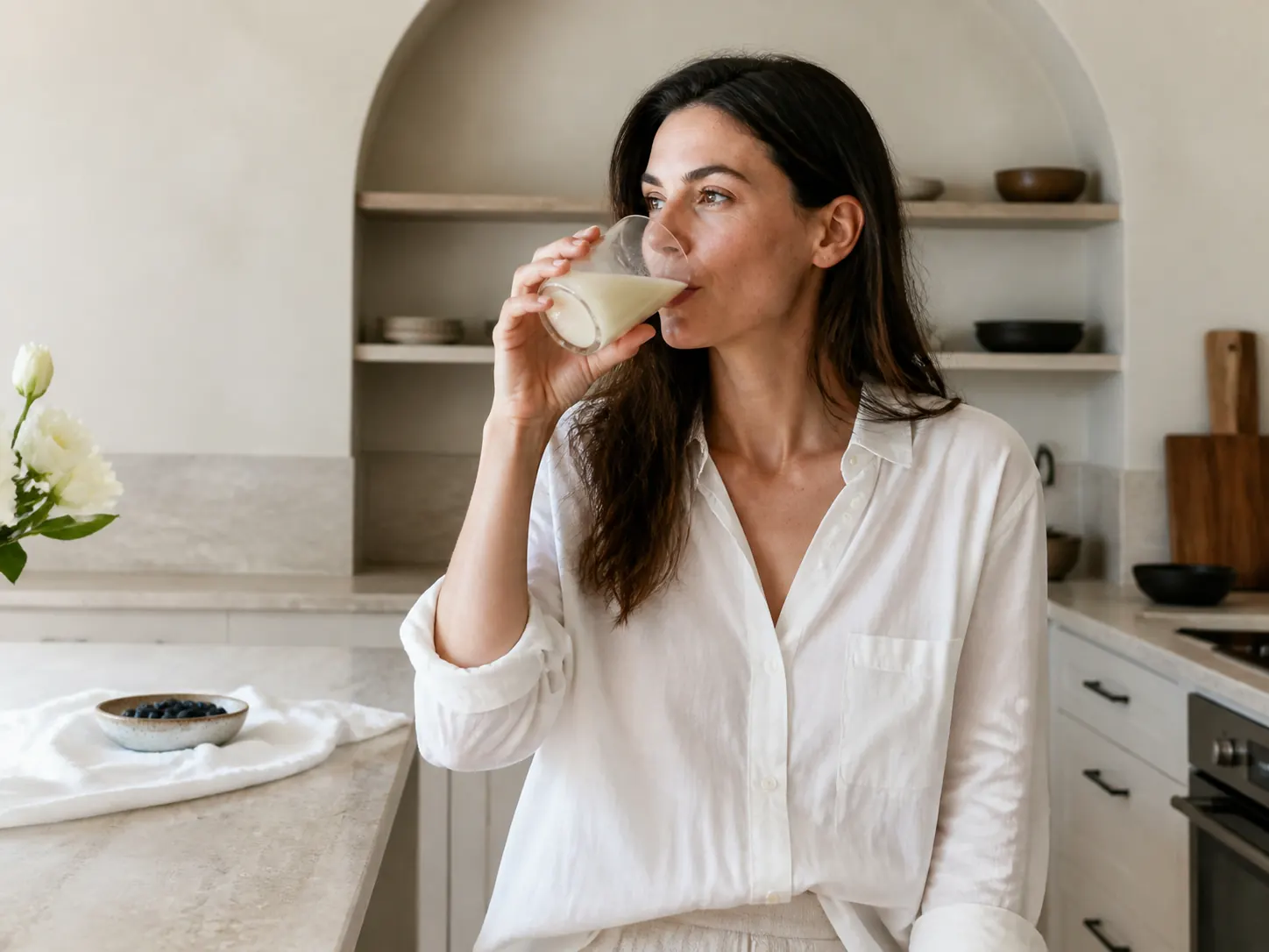 A quiet morning with a drink